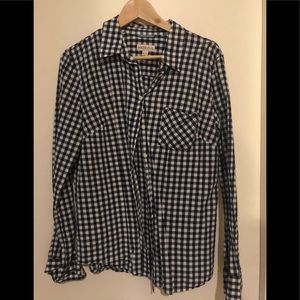 Navy Gingham Button Up